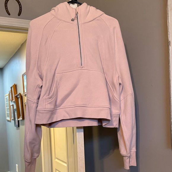 lululemon athletica Tops - Lululemon Athletica Blush Pink Half-Zip Hoodie